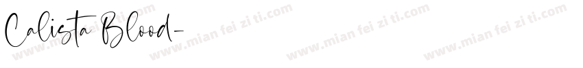 Calista Blood字体转换